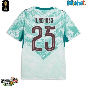 Portugali Nuno Mendes #25 Vieraspaita MM-kisat 2026 Lyhythihainen